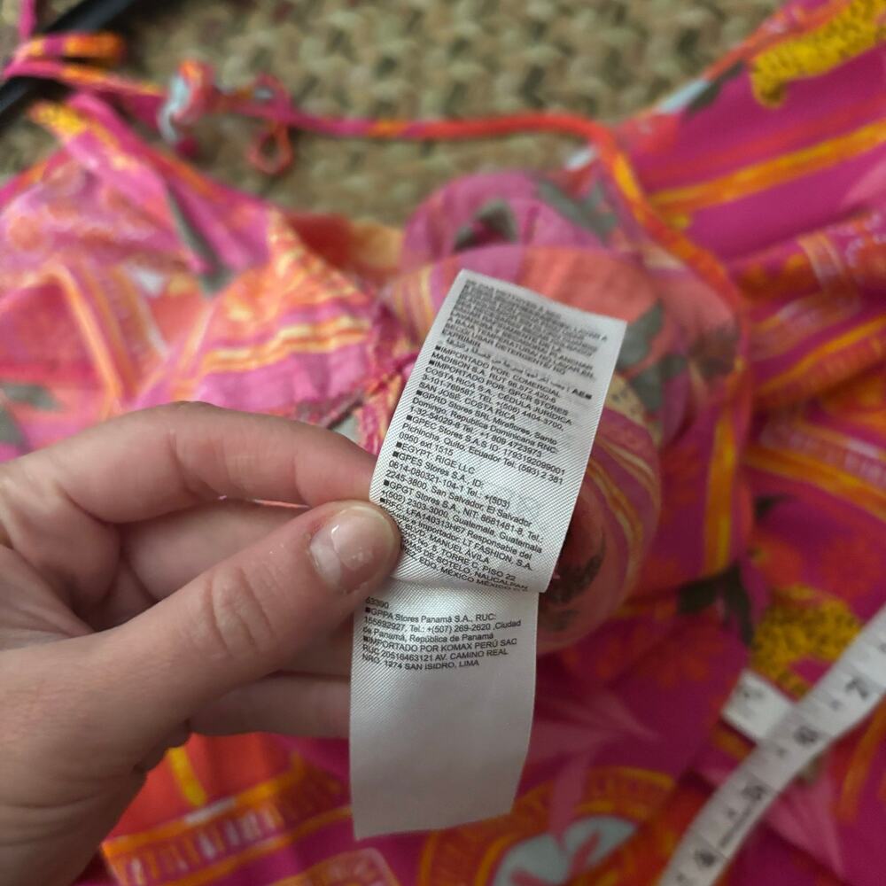 Old Navy Sleeveless Wide-Leg Jumpsuit Pink Tropical Beachy Size 3X - Picture 11 of 13